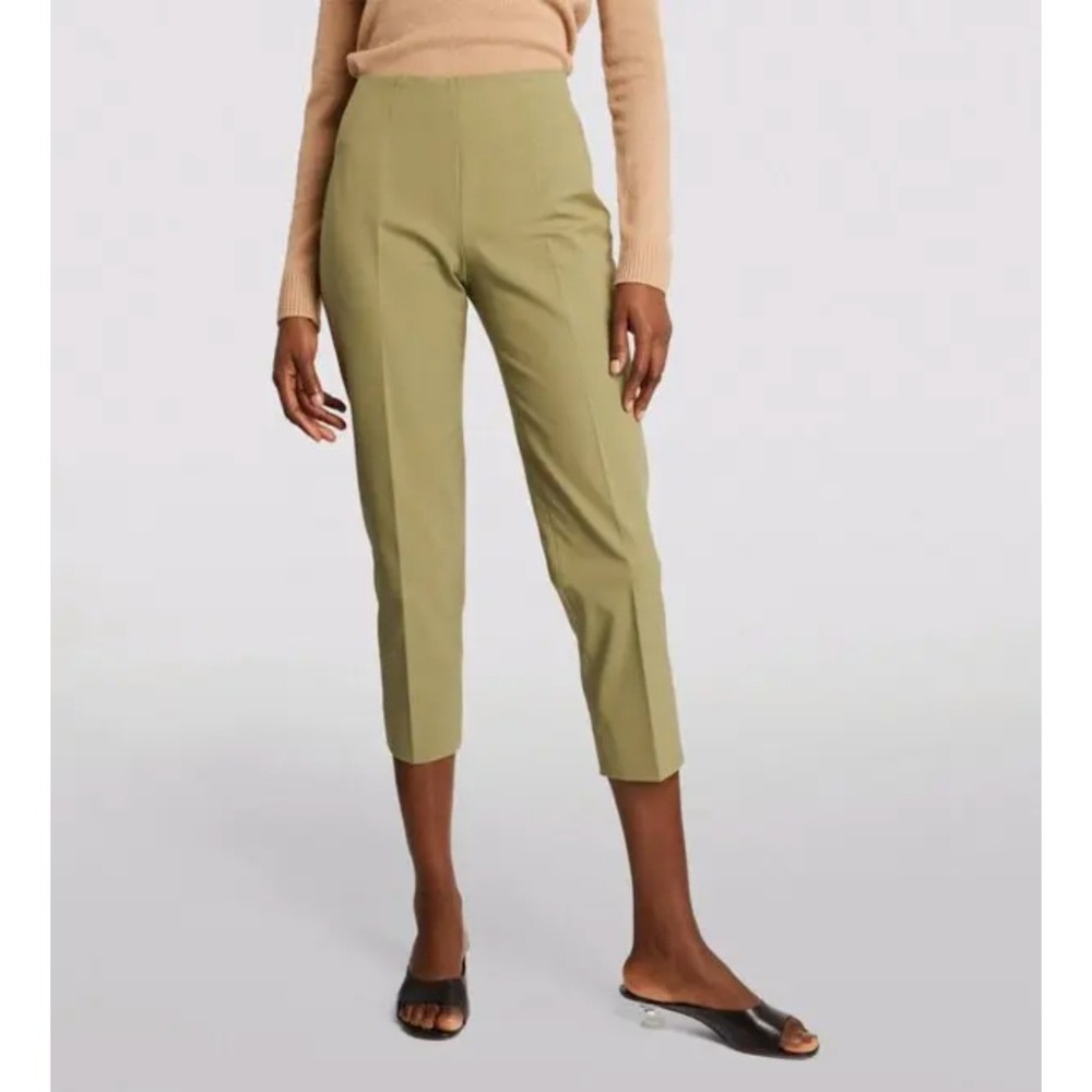 Piazza Sempione  Audrey Capri Trousers Green Straight Leg Pants Size 8/29